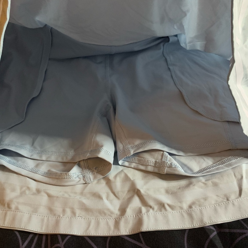 Calia Light Blue A-Line Tennis Skirt with White Trim - Picture 5 of 7